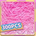 Teenitor Hair Bands, Rubber Elastics, 300pcs, Pink