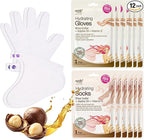 Epielle Hydrating Hand & Foot Masks, Relieve and Soften for Dry, Overworked Skin, Self Care Gifts for Women, Spa Kit, Stocking Stuffers, 6 Moisturizing Gloves & 6 Moisturizing Socks
