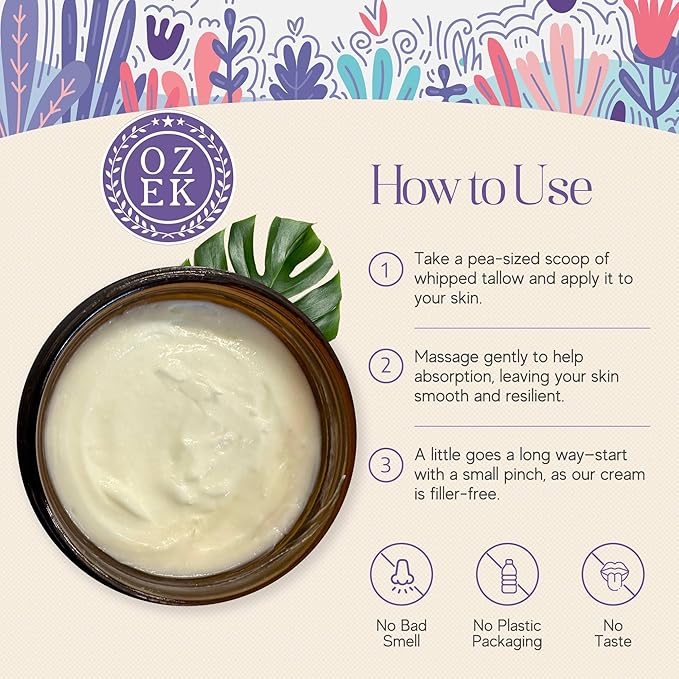 Ozek Beef Tallow for Skin - Whipped Tallow Balm