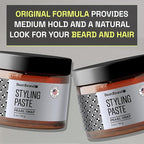 Beardbrand Beard Styling Paste - Medium Hold and Natural Look Hair Paste for Men - Versatile Hair Styling Cream - Teakwood, Rosemary, & Citrus Scent- 56 grams