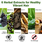 Limer Hair Dye Shampoo Natural Black, 3 in 1 Hair Color for Gray Coverage Men and Women, Herbal Ingredients Natural Shampoo Para Pintar el Cabello, Semi-Permanent Champu Para Canas(15.55fl oz/460ml)