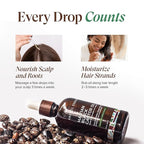 Kreyol Essence - Haitian Black Castor Oil for Skin and Hair, Glass Bottle - Cold Pressed Castor Oil, Fuller-Looking Hair, Hexane Free, Natural Humectant | 2 fl oz | Rosemary Peppermint