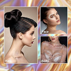 MEICOLY Purple Hair Glitter Stick,Halloween Mermaid Face Glitter Stick,for Women Costume,Sparkle Chunky Glitter Makeup,Waterproof Body Glitter for Party Rave Festival