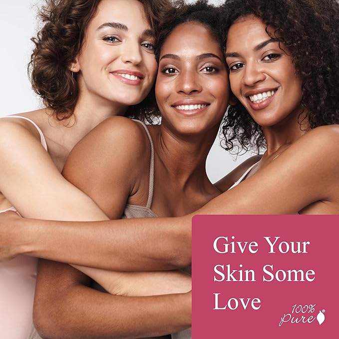 100% PURE Rose Water Gel Cleanser Deeply Moisturizing Hydrating Face Wash with Chamomile & Calendula to Soothe & Replenish Dry, Dehydrated Skin - Vegan - 3.4oz