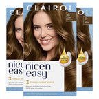Clairol Nice'n Easy Permanent Hair Dye, 6 Light Brown Hair Color, Pack of 3