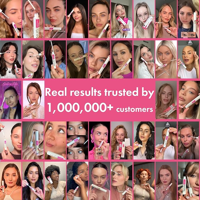 TOPLASH Eyelash Growth Serum - Innovative Formula for Longer, Thicker, Fuller Brows & Lashes - Natural, Cruelty-Free & Hypoallergenic - 0.10 fl.oz.