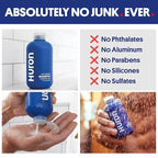 Huron Clean Citrus Woods Men's Shampoo – Strengthening, Hydrating & Nourishing – Sulfate-Free, Vegan & Cruelty-Free – 12 oz – Invigorating Citrus & Mint Scent