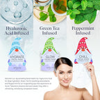 SpaLife Holiday Gnome Facial Masks 9 Pack | Sheet Masks for Skin Rejuvenation, Hydration and Moisturizing Variety Pack | Korean Skin Care Mask, Christmas Face Mask Set