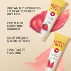 Burt's Bees Stocking Stuffers, Rescue Lip Relief, Watermelon & Berry Medley, Hydrating Lip Balm for Dry Cracked Lips, with Responsibily Sourced Beeswax, 100% Natural Origin, 2 Pack, 0.35oz