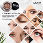 Mommy Makeup Waterproof Stay Put Gel Eyeliner Pot with Micropigments - Smudge-Proof, Long Lasting, Highly Pigmented Cream Eye Liner, 0.14 oz (Chocolate Sizzle)