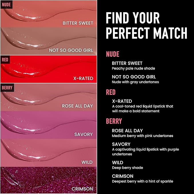 Frankie Rose Cosmetics Ultra Matte Liquid Lipstick - Long Lasting Lip Cream - Highly Pigmented, Smooth, Creamy Lip Color for Women - Rose All Day