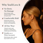 Kitsch Spiral Hair Ties for Women - Creaseless and Dent-free Coil Hair Ties | No Damage, Phone Cord Coils | Made of Flexible and Durable Plastic | Ideal for Daily Use - 8pcs Basics