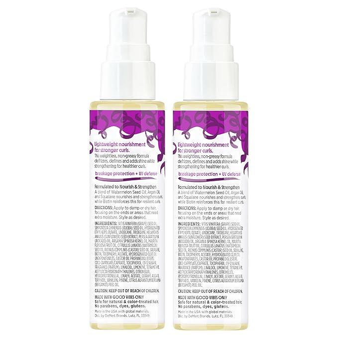 Not Your Mother's Curl Talk Strengthening Oil (2-Pack) - 3.3 fl oz Each - Nourishing, Frizz-Control, and Strengthening Oil for Curls
