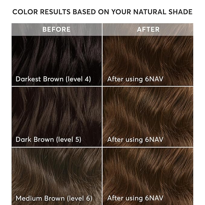 Madison Reed Radiant Hair Color Kit - 6NAV Medium Cool Brown (Siena Brown), Dimensional Gray Hair Blending Permanent Hair Dye, PPD-Free & Ammonia-Free, 2 Pack