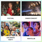 DAGEDA Iridescent Body Glitter Gel, Holographic Face Glitter Body Gel Rave Party Accessories, Chunky Glitters for Face Hair Nails, Cosmetic Laser Powder Festival Sequins Paint Makeup