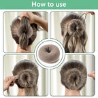 TsMADDTs Hair Bun Set, 4PCS Tan Brown Hair Donut Bun Maker with 20PCS U Shaped Bobby Pins for Dance