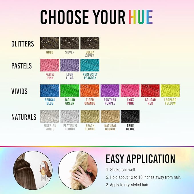 Punky Temporary Hair Highlight Spray – Natural Blonde, Washes Out, Temporary Hair Color Spray for Kids, Women, Hair-Dye, 3.5 oz, 1 Pack