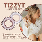 18 Pcs Women Ponytail Braid Hair Elastic No Crease Spiral Hair Ties, Girls Multi-color Waterproof Coil Hair Accessories (Small Hair Ties)