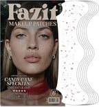 Fazit Makeup Patches - Candy Cane Speckles - Glow Up Make-Up Patches - Cute Glitter Makeup Accessories for Women - Cosmetic Glitter for Face
