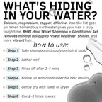 Hard Water Shampoo & Conditioner Set | Hydrating Hair Treatment for Shine & Manageability | Clarifying Wash with Bentonite Clay, Volcanic Ash, Lactic Acid | Metal Detox Shampoo with Collagen 32 FL oz