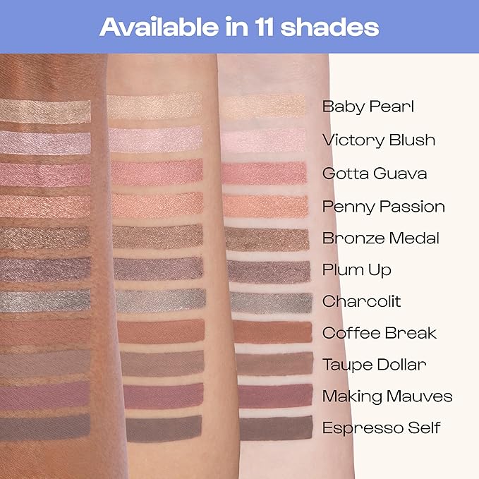 ALLEYOOP 11th Hour Cream Eye Shadow Sticks - Charcolit (Shimmer) - Award-winning Eyeshadow Stick - Smudge-Proof and Crease Proof for Over 11 Hours - Easy-To-Apply and Compact for Travel, 0.05 Oz