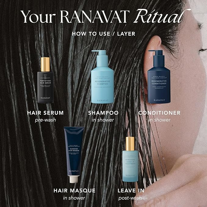 RANAVAT Mighty Majesty Travel Size Hair Serum - Fortifying Hair Oil Serum for Scalp Hydration, Frizz Control, & Hair Shine - With Jasmine and Amla Extract (0.5 oz)