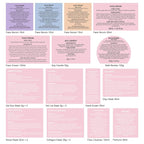 Rose Facial Skin Care Set, 33 Pcs Bath & Body Spa Basket for Women, Beauty Care Kit, Sheet Mask, Makeup Bag, Face Serum, Bath Bomb, Perfume, Christmas, Mother Day, Valentine's, Birthday, Baby Shower