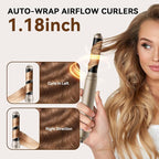 Bo'laiya 5-in-1 Hot-Air Brushes Brush for Straightening, Curling & Styling, Detachable & Interchangeable Brush Head, Negative Ionic Technology, for All Hair Types,Protective Glove Included