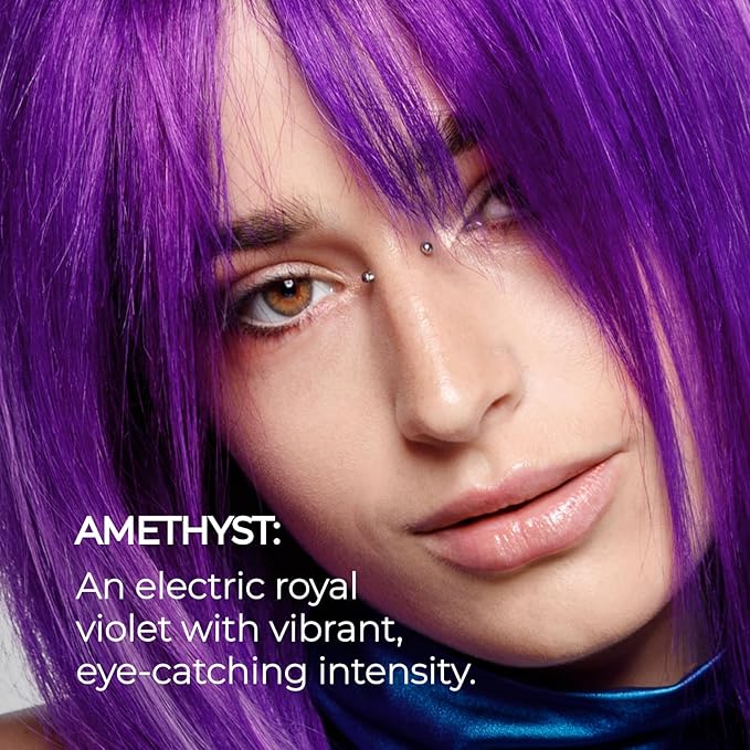 XMONDO Color Amethyst Deposting Mask – Semi-Permanent Purple Dye with Bond Booster & Hyaluronic Acid, 8 oz