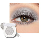 KYDA Single Glitter Eyeshadow, Metallic Silver Eyeshadow, Ultra-fine Lightweight Powder, Sparkling Blendable Formula, Daily Glossy Eyes Makeup, Cold Brew