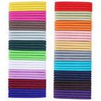 80PCS Hair Elastics, 6MM Colorful Ponytail Holders, 2 Inch in Diameter Elastic Band for Medium to Thick Hair, Curly Hair, Women or Men, 20 Colors (Multicolor)