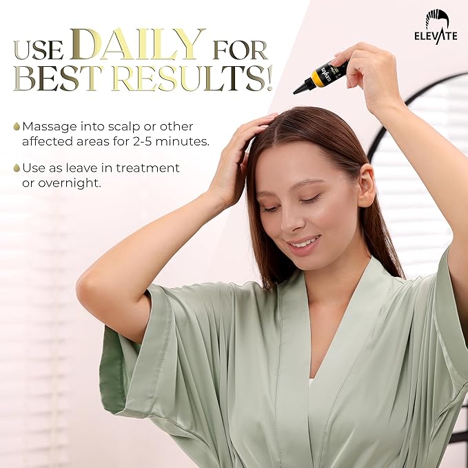 Elevate Batana Oil for Hair Growth | 100% Pure & Natural Raw Organic Oil from Honduras | Cold Pressed & Chemical-Free Serum for Thickness & Scalp Care Skin | Thicker Stronger Hair | 1 Pack | 4 Fl Oz