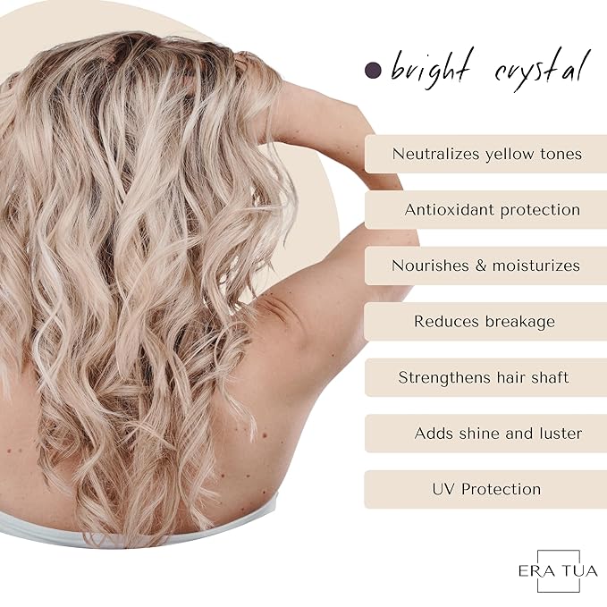 No-Yellow Toning Purple Shampoo | Neutralizes Yellow Tones in Blonde, Silver & Bright Crystal Highlighted Hair | Dutch Made & Formulated | Jasmine & Rose Scent | 250 ml