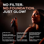 Face Tanning Mist, Organic Ingredients, Sunless Self Tanner, Bronzing, Hydrating, Streak-Free, Long Lasting Glow