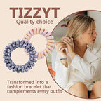 14 Pcs Women Ponytail Braid Hair Elastic No Crease Spiral Hair Ties, Girls Multi-color Waterproof Coil Hair Accessories (Medium Hair Ties)