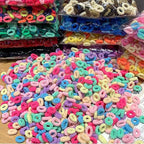 500 PCS Multicolor Cotton Hair Ties, Small Seamless Kids Hair Ties – Soft No-Crease Baby Hair Elastics for Girls, Kids & Toddlers, Gentle Ponytail Holders for Thin & Thick Hair. (multicolour)