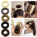 Cotton Seamless Hair Ties Bands，Headrope，Ponytail Holders ， Thick Hair Elastics for Thick Heavy and Curly Hair (10pcs)