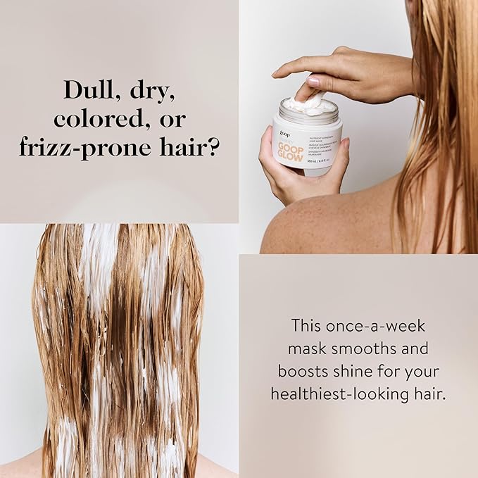 goop Beauty Hair Mask | Conditioner for Dry Hair & Frizz Control | Amino Acids, Beetroot Extract, Coconut and Avocado Oil | Strengthening Treatment to Repair Chemical Damage | Sulfate Free | 6 fl oz
