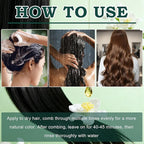 Mild Formula Long Lasting Hair Dye Set, Long-Lasting Single Step Hair Dye Kit with Nourishing Natural Shampoo (Natural Black)