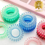 27 PCS Spiral Hair Ties,No Crease Coil Hair Bands, Phone Cord Hair Ties for Thick Hair - Women Ponytail Holder Elastics