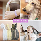 79STYLE 100Pcs No Crease Hair Ties For Women Fabric Hair Ties Cloth Ribbon Hair Scrunchies Knotted Ponytail Holders. Yoga Twist Flat Hair Bands Bulk Elastic Hair Ties Bracelet Grils (Mutil-20Colors)