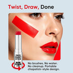 Blue Squid PRO 12 Color Pack Face Paint Stick - Waterproof Body Paint for Adults & Kids Eye Black Baseball, Softball - Vegan Hypoallergenic Twist-Up Non-Toxic Makeup Stick for Cosplay, Sports & SFX