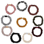 Hair Ties Silk Satin Scrunchies - Small Mini Thin Elestics Ponytail Holder Hair Bands Skinny Scrunchy For Thick Curl Hair No Crease Hair Ties Soft Accessories No Hurt Your Hair for Women and Girls