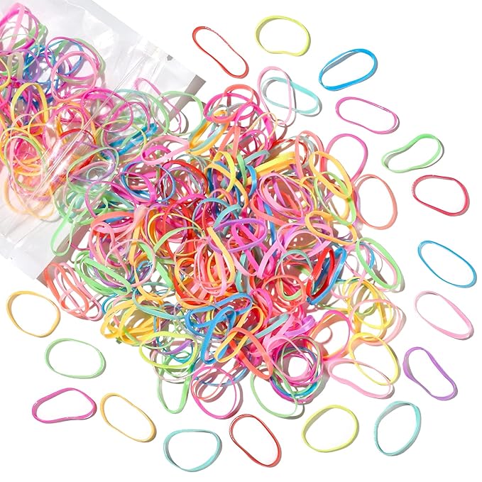 Teenitor Hair Ties,Hair Rubber Bands for Kids Girls Thin Small Hair Elastics,Colors,300pcs