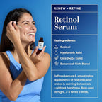 TruSkin Face Serum Duo – Vitamin C & Retinol Serum for Face – Anti-Aging Skin Care Gift Set for Women – Helps Improve Appearance of Fine Lines & Wrinkles for Smoother Looking Skin, 1 Fl Oz, 2 Bottles