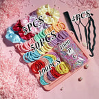 YANRONG 1159PCS Hair Accessories for Woman Set Seamless Ponytail Holders Variety Hair Scrunchies Hair Bands Scrunchy Hair Ties For Thick and Curly (Multicolour)