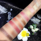 Glitter Eyeshadow Palette, 10 Colors Sparkle Shimmer & Matte Eye Shadow Highly Pigmented Waterproof Long Lasting Makeup Set (Color 8)