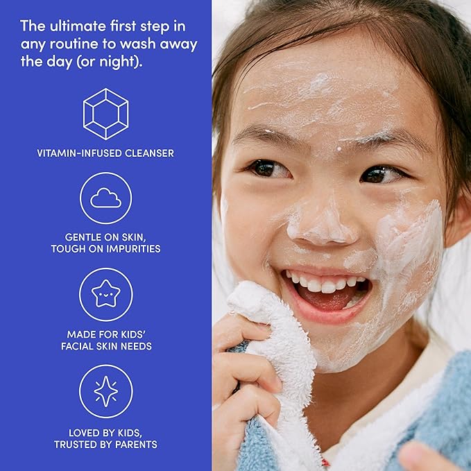 Evereden Kids Face Wash: Cool Peach, 3.4 fl oz. | Gentle Skin Care | Non-toxic and Clean Ingredients | Multi-Vitamin Skin Care for Kids | Pack of 2