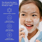 Evereden Kids Face Wash - 3.4 fl oz, Gentle Skin Care, Fresh Pomelo Scent, Gentle Foaming Cleanser, Non-Toxic and Hypoallergenic