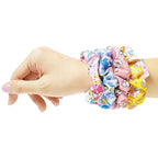 LUV HER Squishmallows Cute Scrunchies for Girls - 4 Large Printed Hair Scrunchies with Your Favorite Characters, Ages 8+